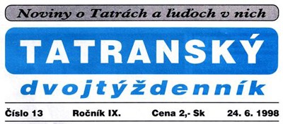 logotyp - Tatranský dvojtýždenník z roku 1998