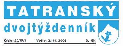 logotyp - Tatranský dvojtýždenník z roku 2005